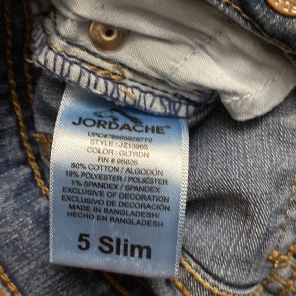 Jordache Girls Jeans Size 5 Slim - Picture 3 of 6